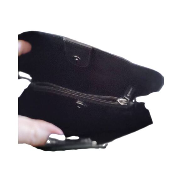 MICHAEL KORS Pratt Medium Studded Black Patchwork Sig Logo Shoulder Bag - Picture 4 of 4